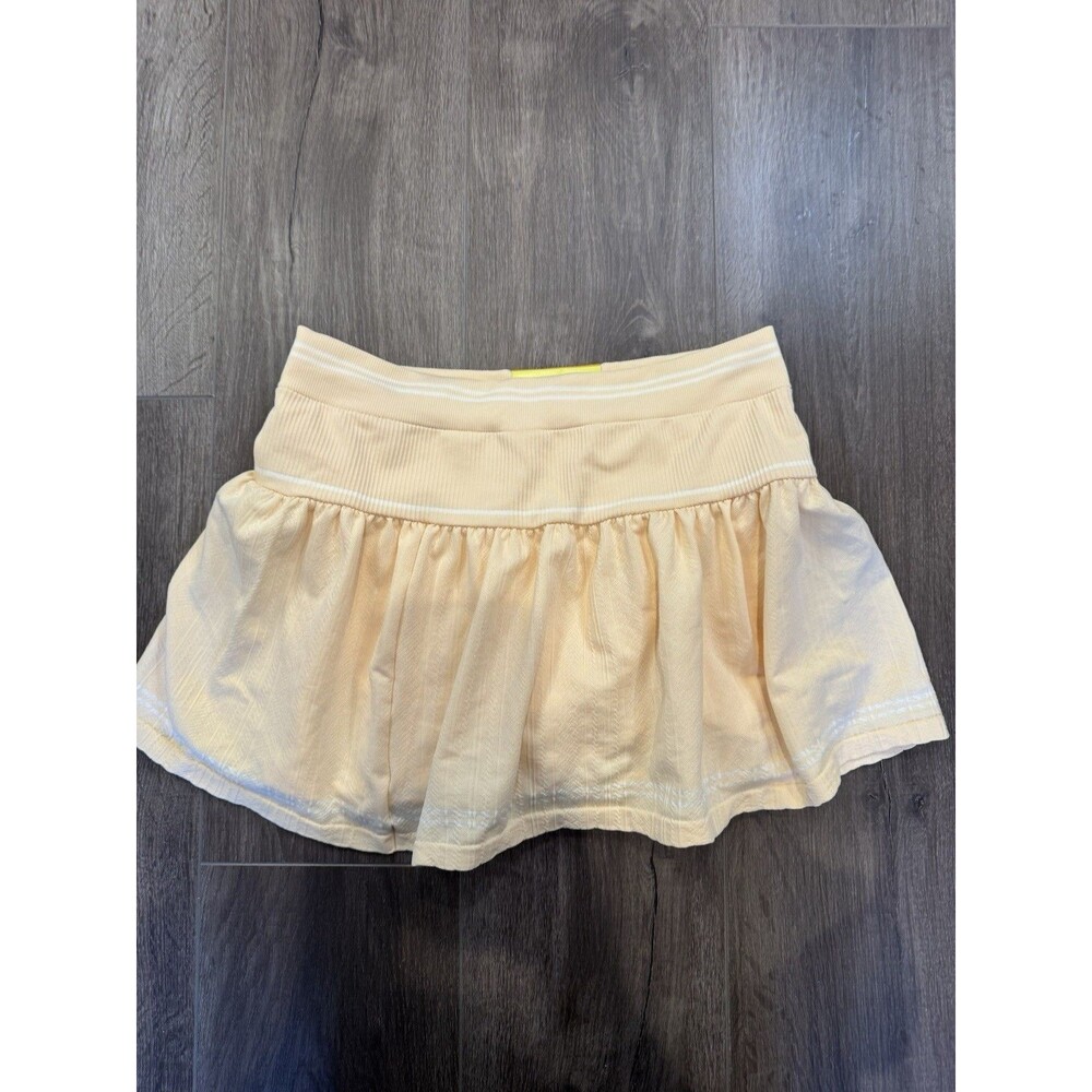 All in Motion Womens Pale Yellow High Rise Knit Skort Athletic Tennis Skirt NWT